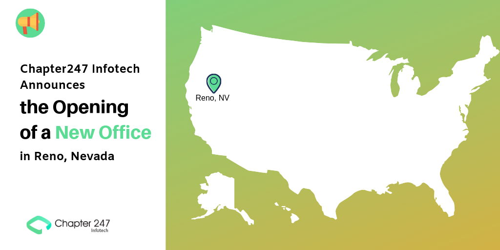 Chapter247 Infotech announces the opening of a new office in Reno, Nevada