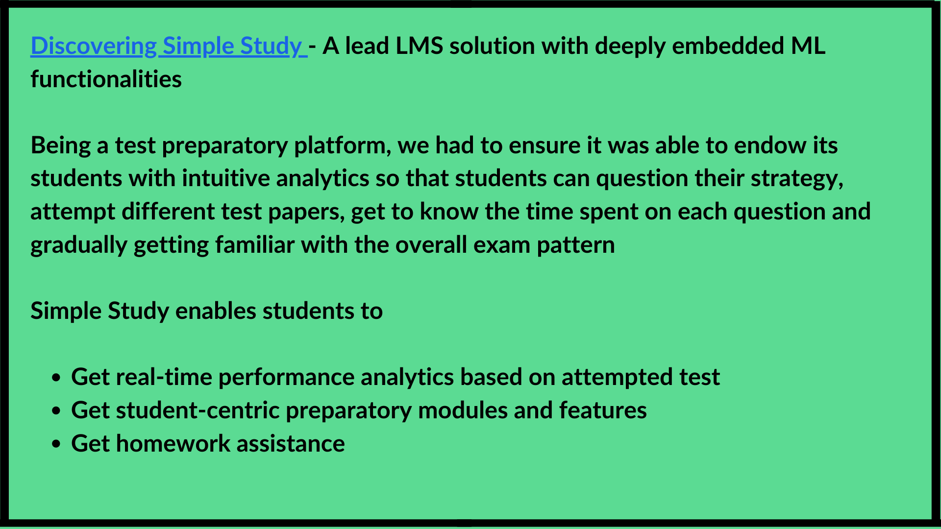 Discovering Simple Study